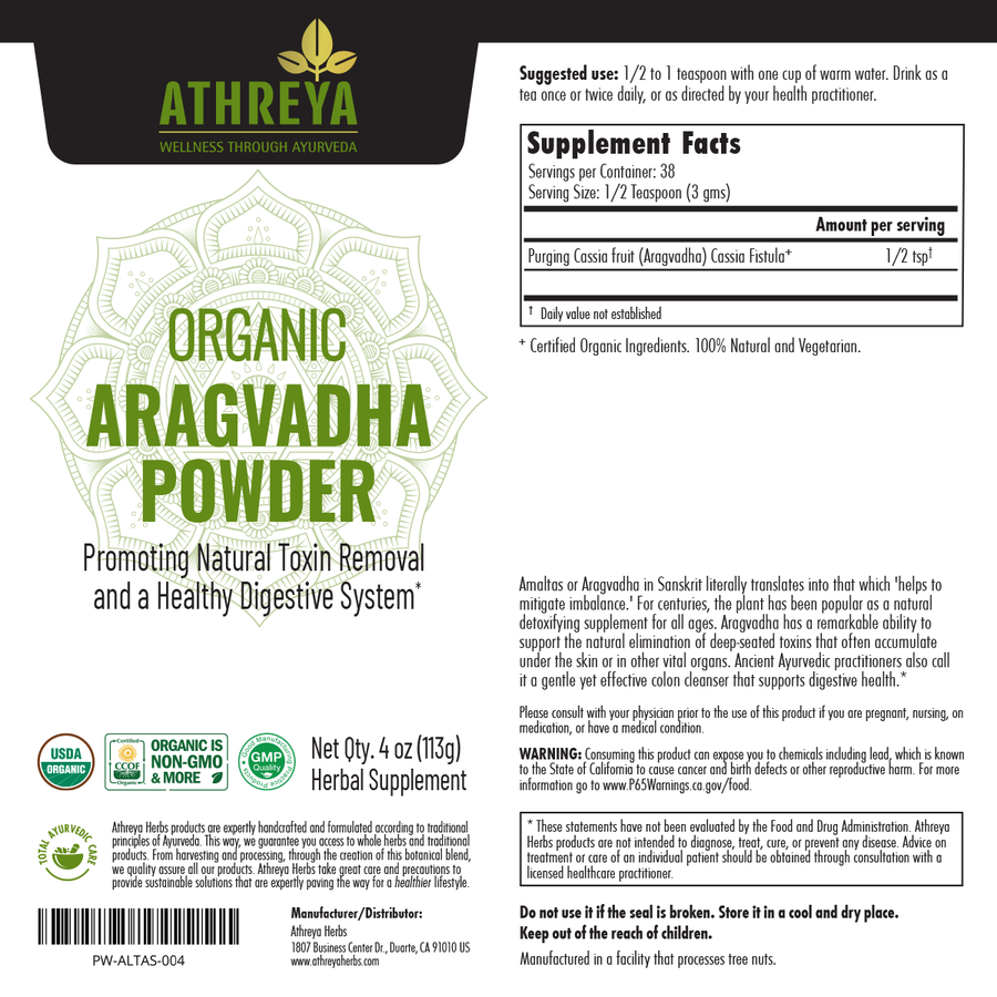 Organic Aragvadha (Amaltas) Powder