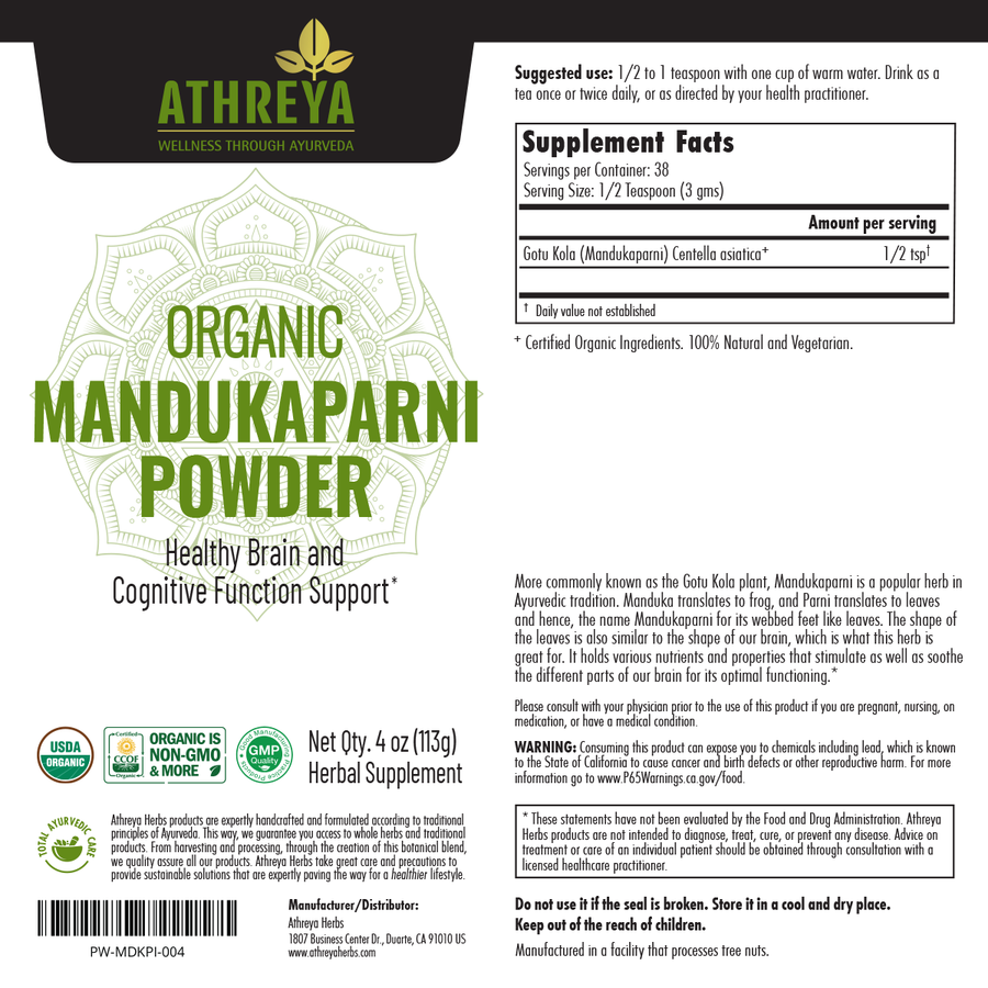 Organic Mandukaparni Powder