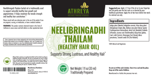 Healthy Hair Oil (Neelibringadhi Thailam)