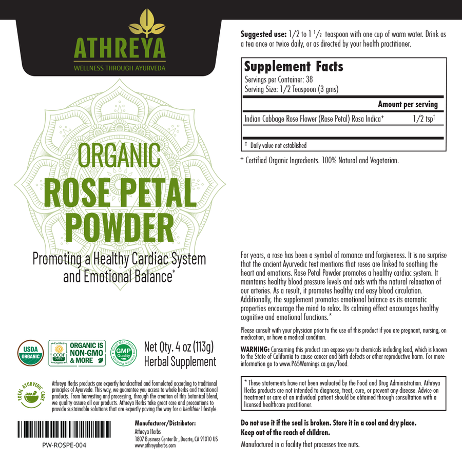 Organic Rose Petal Powder